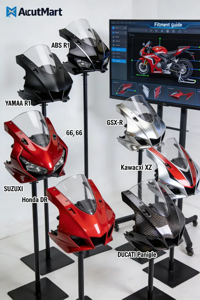 Auctmart’s broad fairing catalog and kit configurations showcased for dealer stocking.