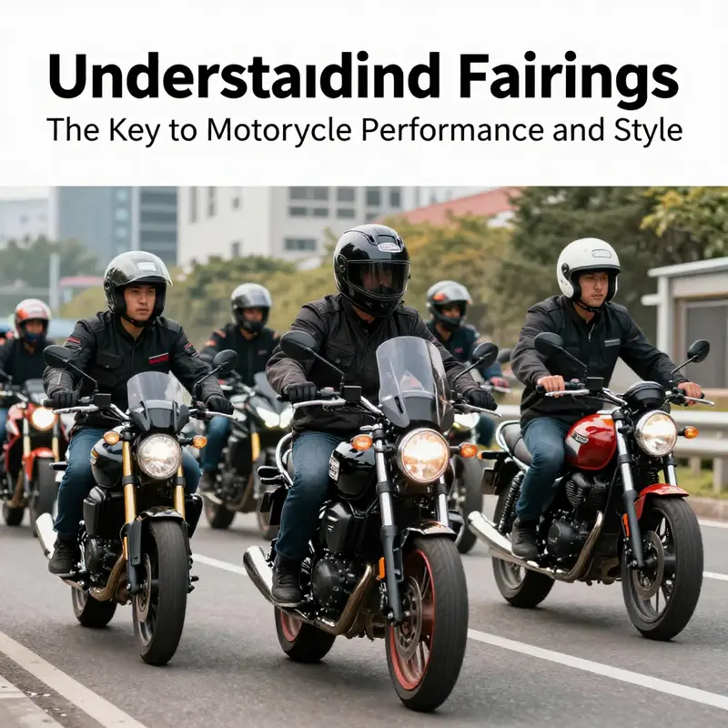 Comparative visual representation of full, half, and custom motorcycle fairings.