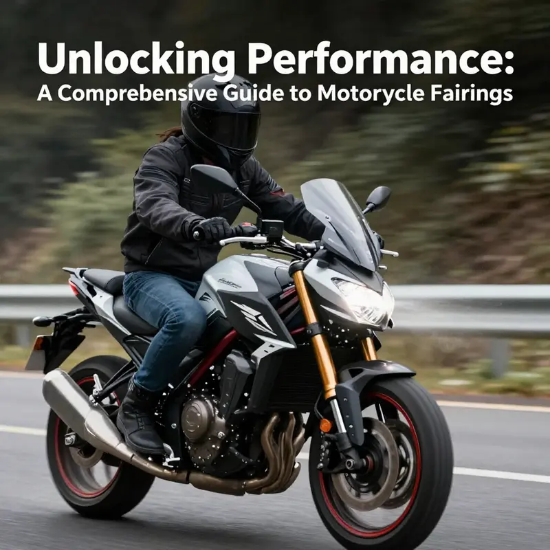 An aerodynamic fairing on a motorcycle maximizes performance and reduces drag.