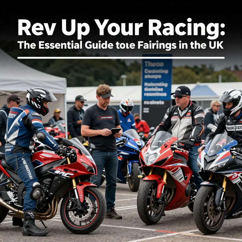 Various motorcycle race fairings demonstrating the benefits of lightweight materials.