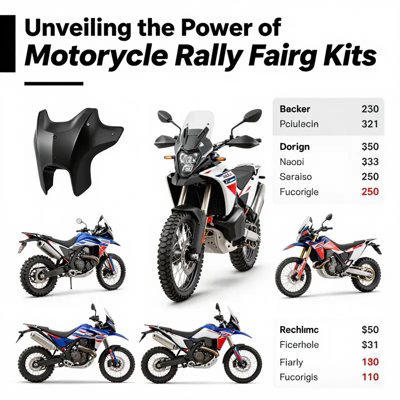Highlighting the key features of rally fairing kits with a focus on design and aerodynamics.