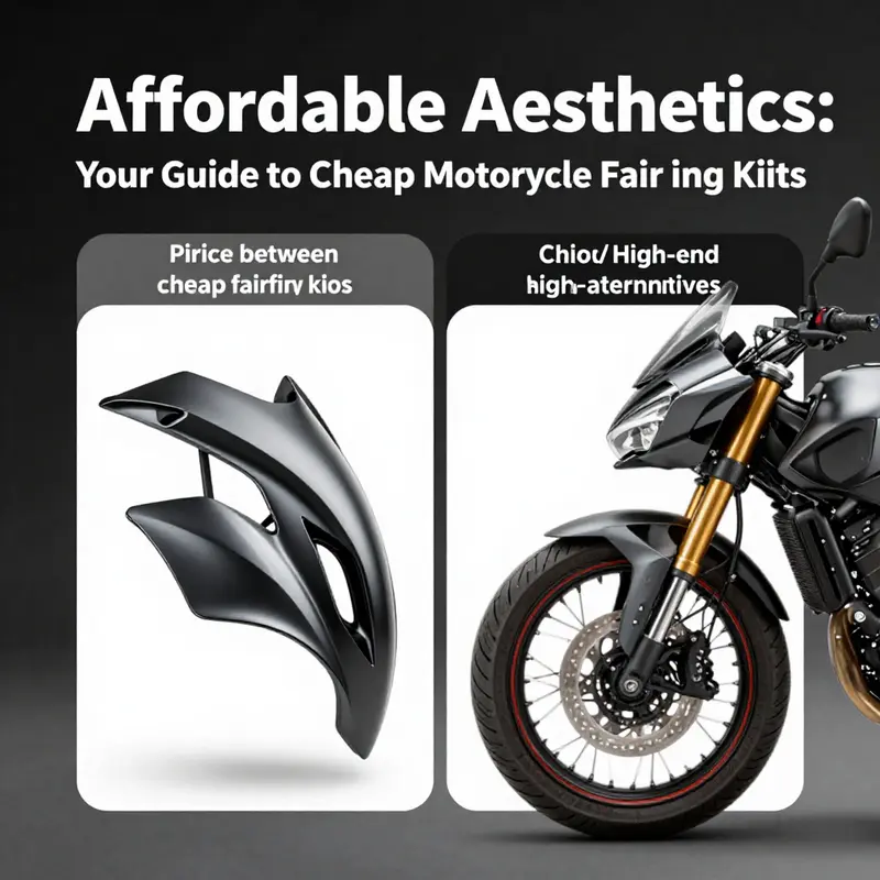 Different types of motorcycle fairing kits highlighting the available configurations.