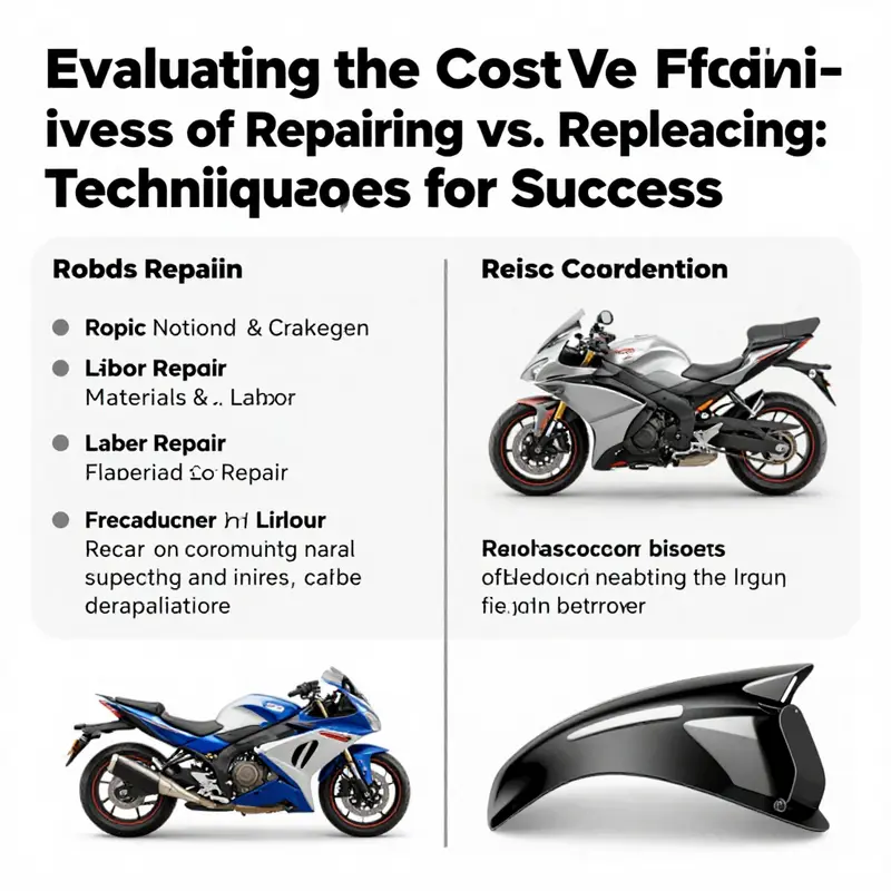 Various cracked motorcycle fairings displaying multiple repair techniques in process.