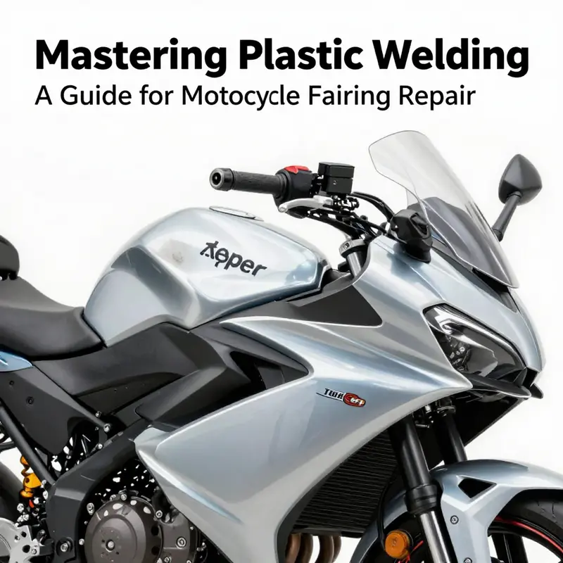 A motorcycle featuring expertly repaired fairings after effective plastic welding.