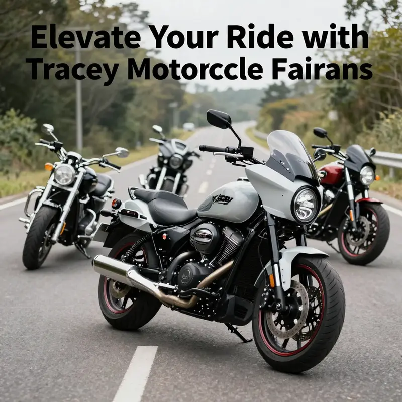 Multiple motorcycles featuring Tracey fairings on scenic roads.