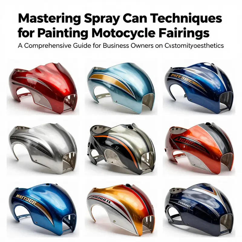 A collection of vibrantly painted motorcycle fairings showcasing different styles and colors.