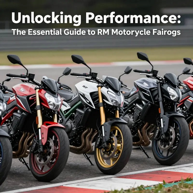 Multiple RM motorcycles with upgraded fairings on a racetrack, highlighting their performance and design.