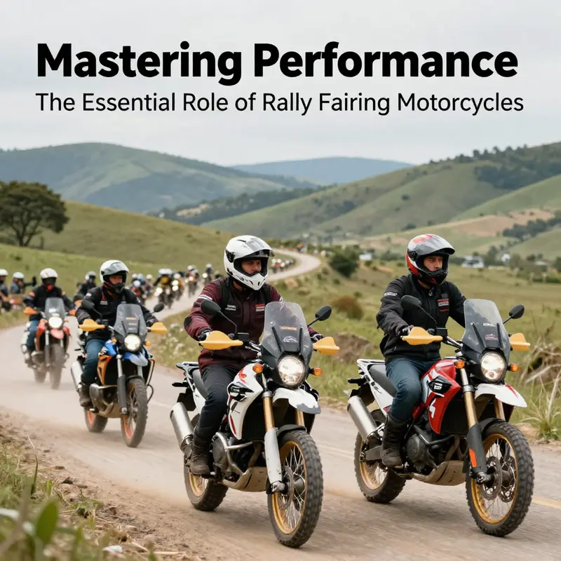 The aerodynamic design of rally fairings enhances motorcycle stability and performance.