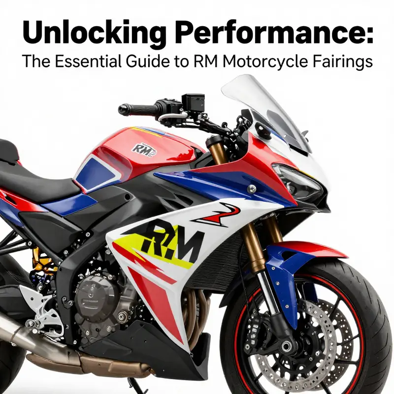 The sleek design of RM motorcycle fairings enhances aerodynamics for improved speed and stability.
