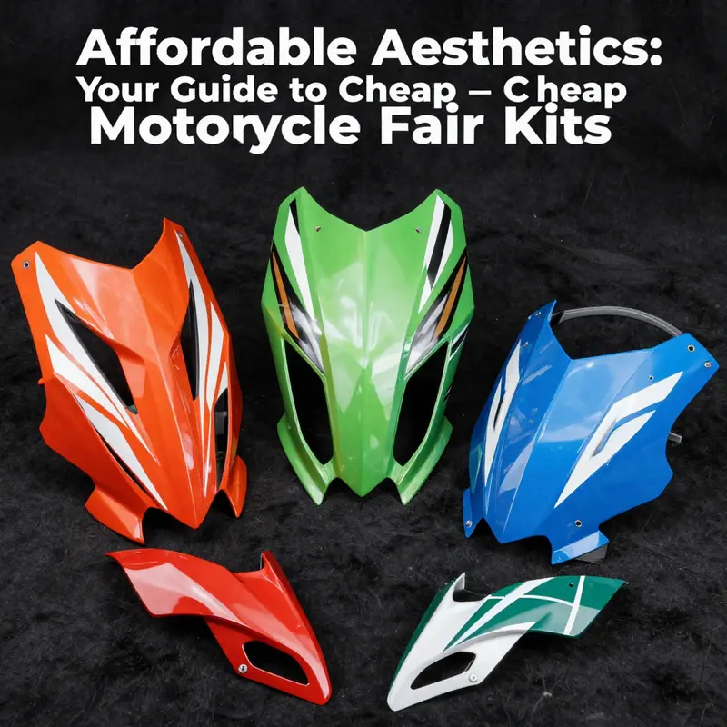 Different types of motorcycle fairing kits highlighting the available configurations.