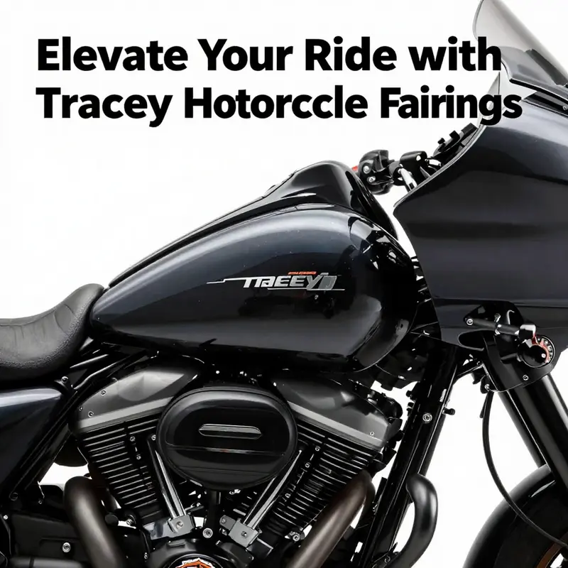 Sleek design and functionality of Tracey motorcycle fairings showcased on a Harley-Davidson.