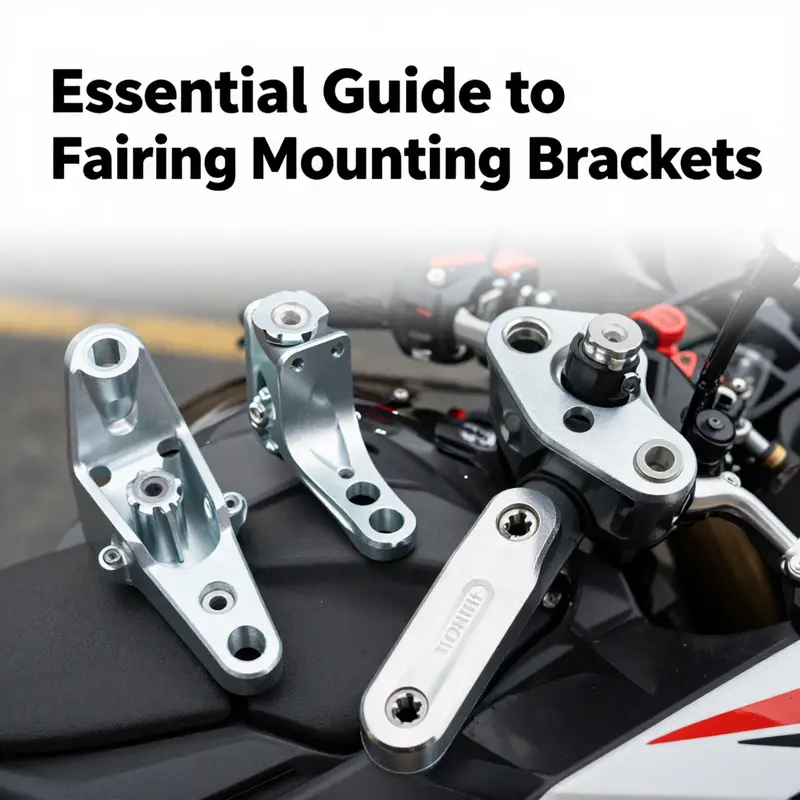Close-up of high-quality motorcycle fairing mounting brackets designed for durability.