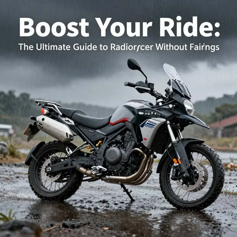 A modern handlebar-mounted radio enhances the motorcycle experience, providing easy access to music and radio while riding.