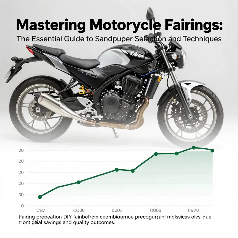 Diverse sandpaper types showcased for effective motorcycle fairing preparation.