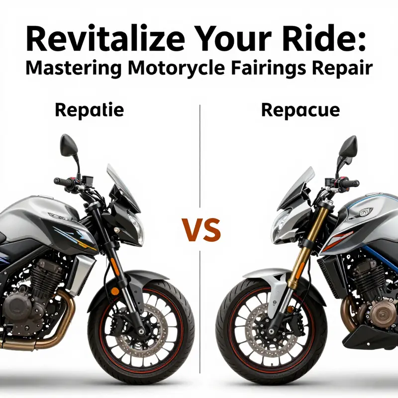 Techniques in action: A bike fairing repair demonstration capturing the essential steps.