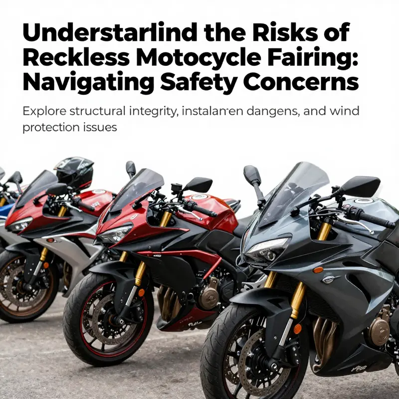 A collection of motorcycles displaying properly designed fairings for optimal safety.