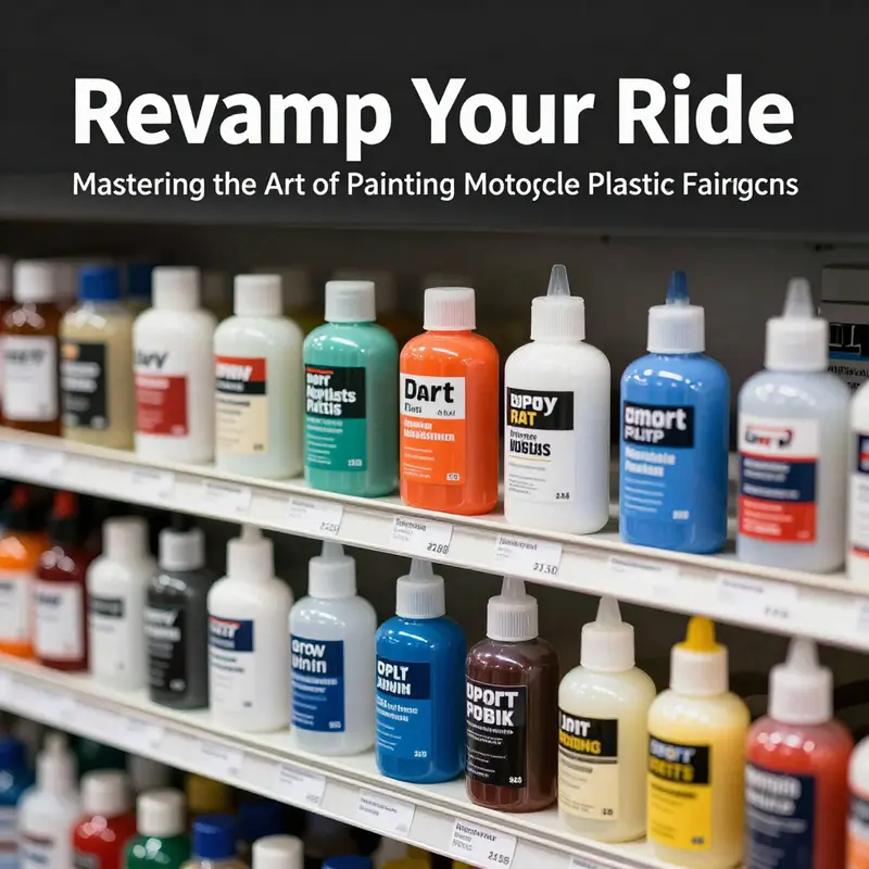 Preparation stage for painting motorcycle fairings, showcasing necessary tools and techniques.