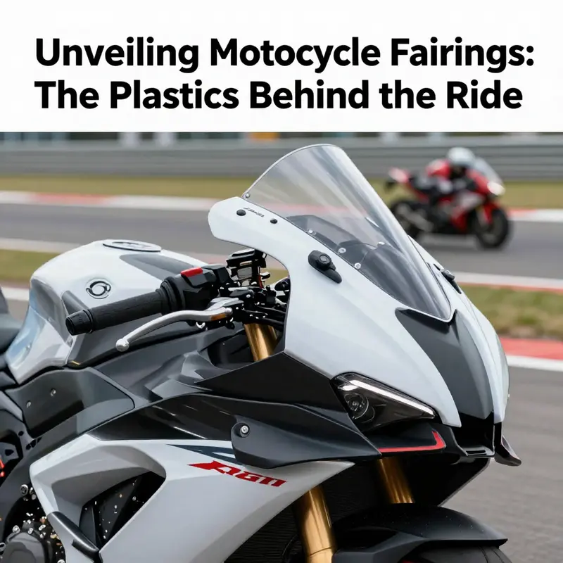 A close-up view of motorcycle fairing displaying the durability and smooth finish of ABS plastic.