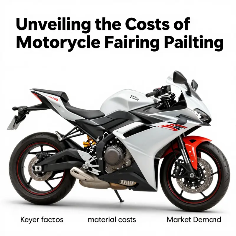 A variety of motorcycle fairings illustrate the fundamental pricing structures in painting services.
