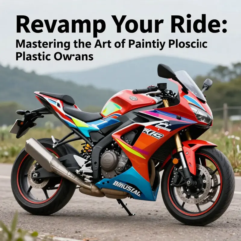 A motorcycle featuring a stunning, customized paint job on its fairings, set against a beautiful backdrop.