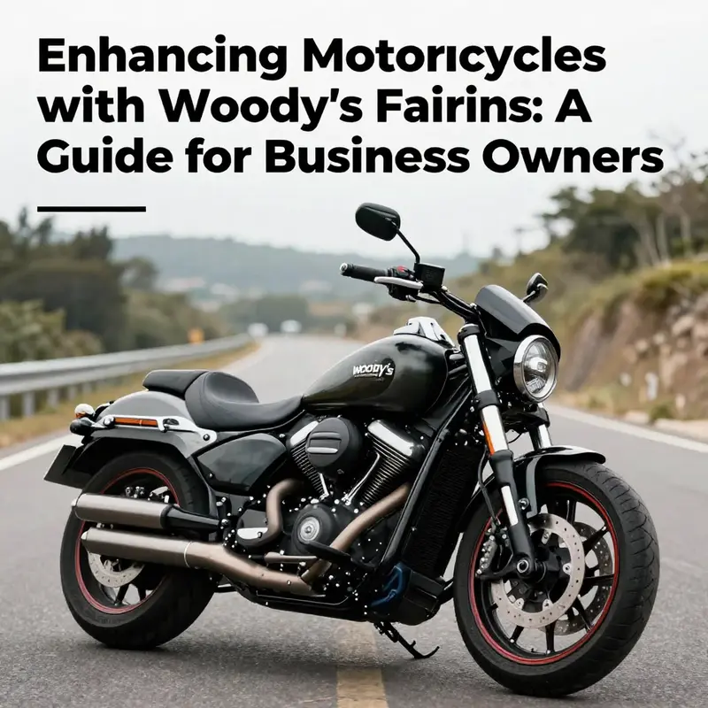 A motorcycle with a Woody's fairing riding on a scenic road, symbolizing the perfect fusion of style and performance.