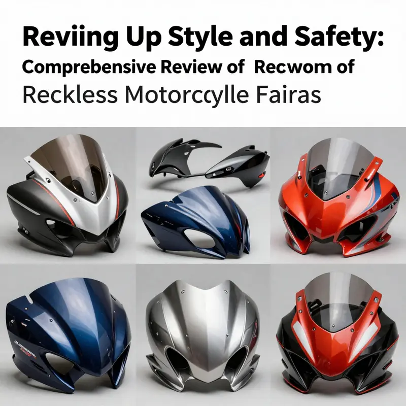 A stylish arrangement of custom motorcycle fairings highlighting different designs and colors.