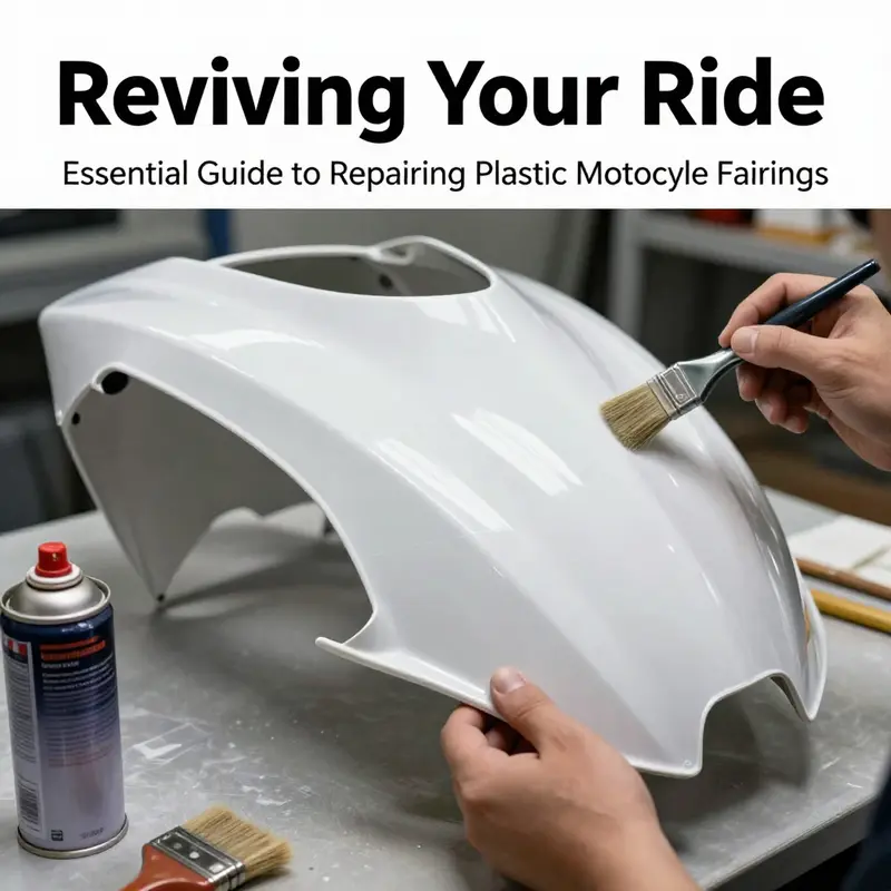Assessing damage on a plastic motorcycle fairing showcasing common issues requiring repair.