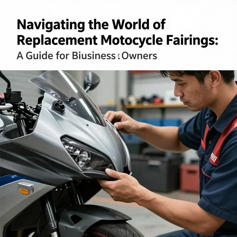 Different types of replacement motorcycle fairings available in the market.