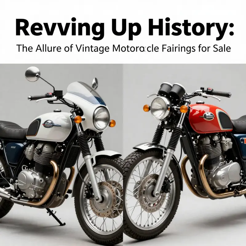 A bustling market scene featuring a variety of vintage motorcycle fairings on display.