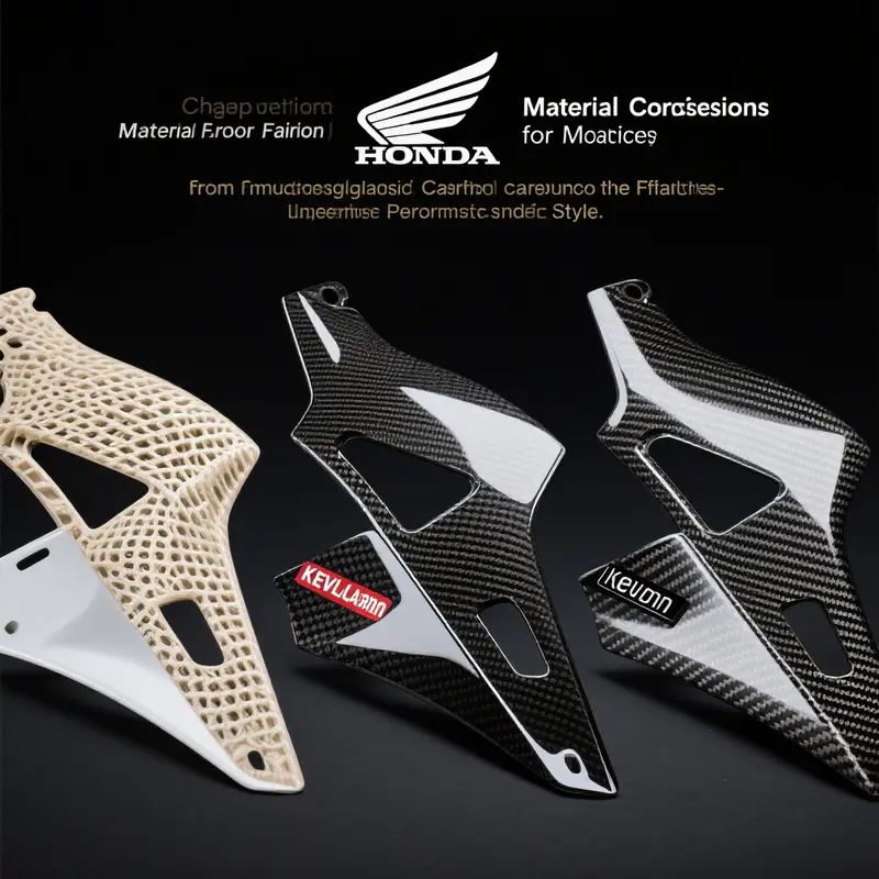 Illustration of various Honda motorcycle fairing types, showcasing their distinct characteristics and uses.