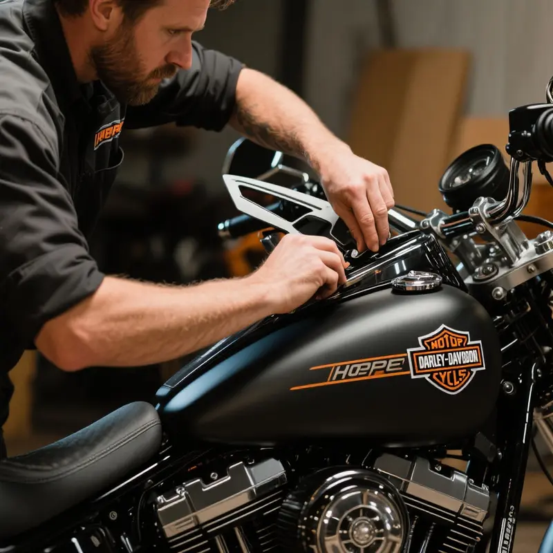 The elegant design of Hoppe’s batwing fairings enhances both style and functionality on Harley-Davidson motorcycles.