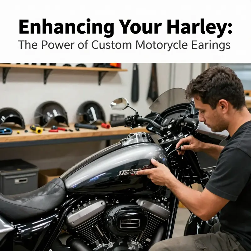 Custom motorcycle fairing showcasing unique design elements and colorful aesthetics tailored for Harley-Davidson.