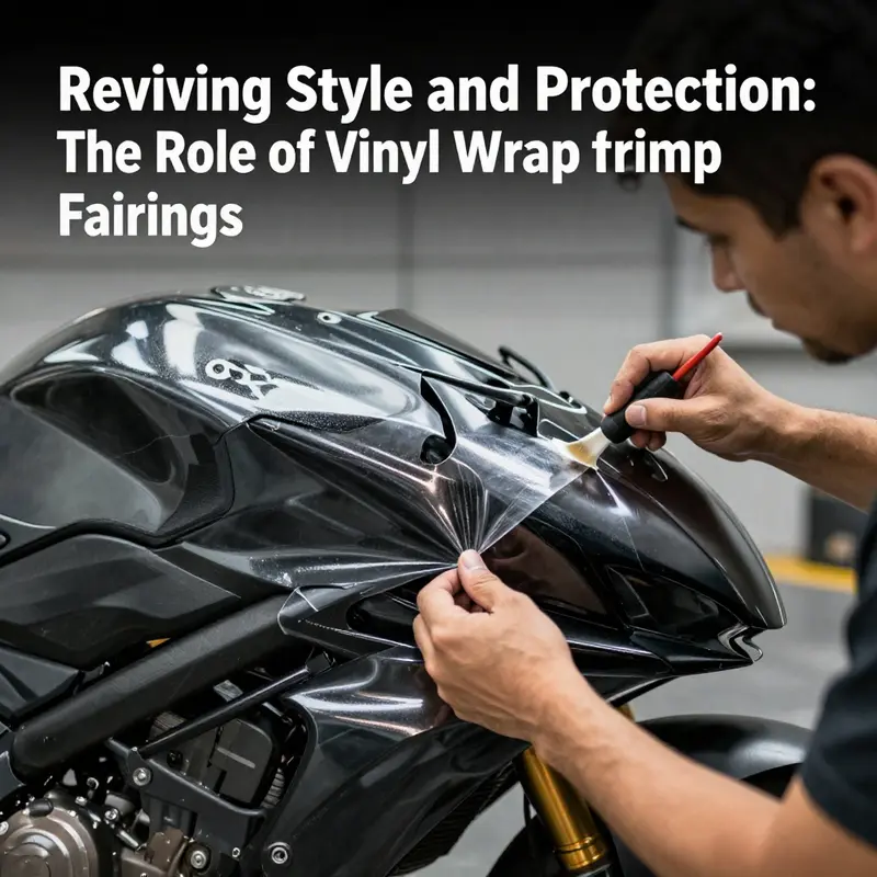 A motorcycle with an eye-catching vinyl wrap demonstrating enhanced aesthetics.