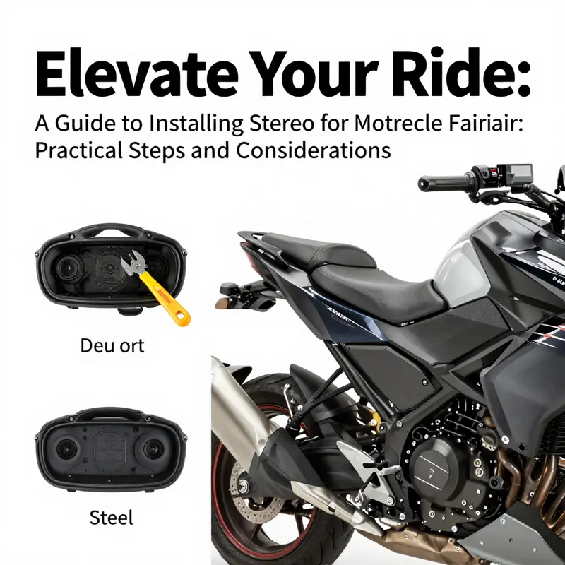 Seamlessly integrated stereo system in a motorcycle fairing enhances both functionality and style.
