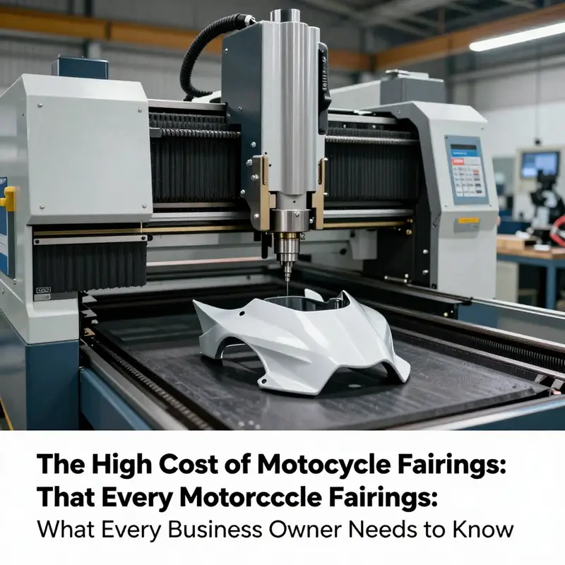 Advanced machinery demonstrates the complex manufacturing processes behind motorcycle fairings.