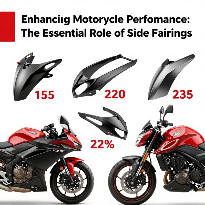 Motorcycle with advanced aerodynamic side fairings in action.