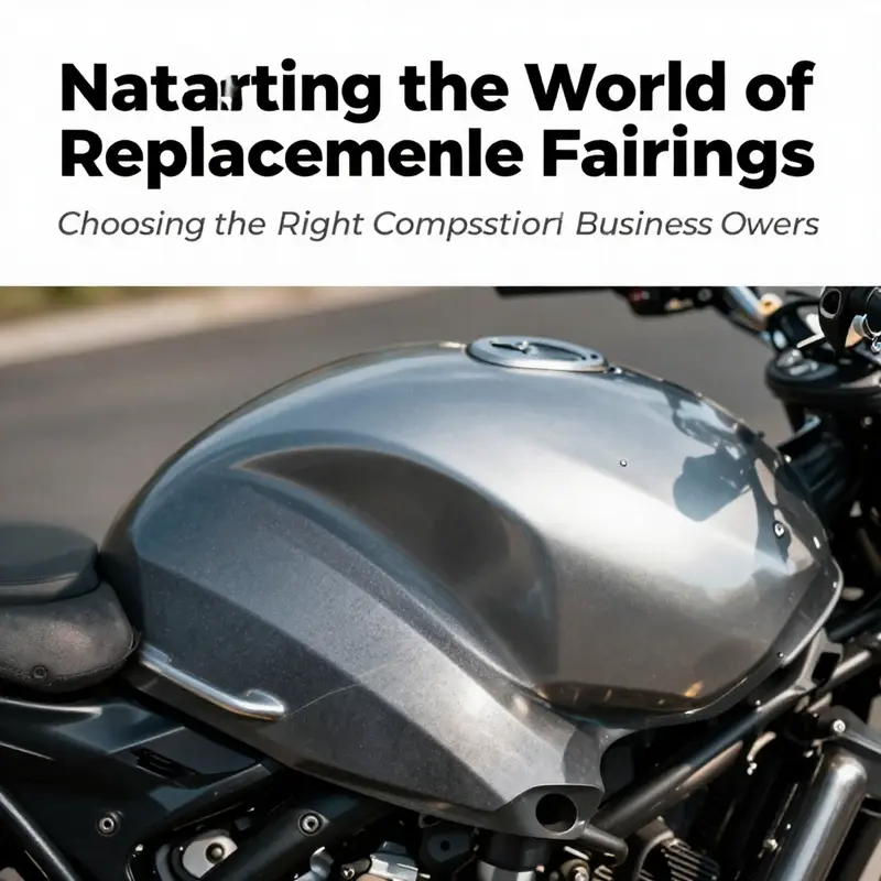 Different types of replacement motorcycle fairings available in the market.