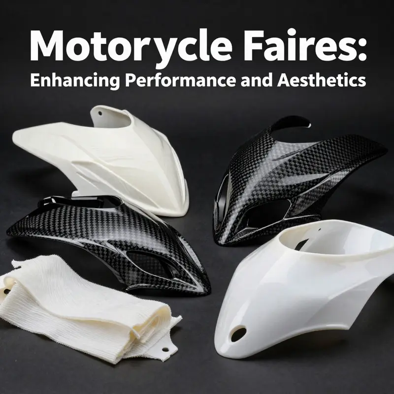 Aerodynamic motorcycle fairings designed to enhance performance and aesthetics.