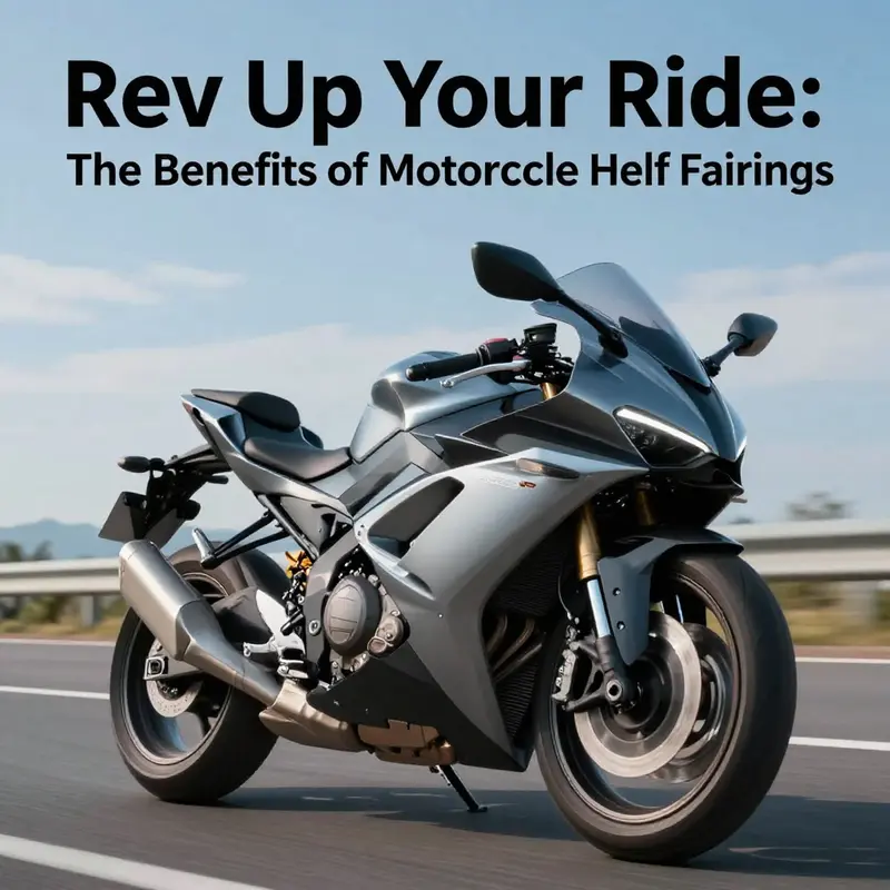 A motorcycle designed with half fairings demonstrating superior aerodynamics on the open road.