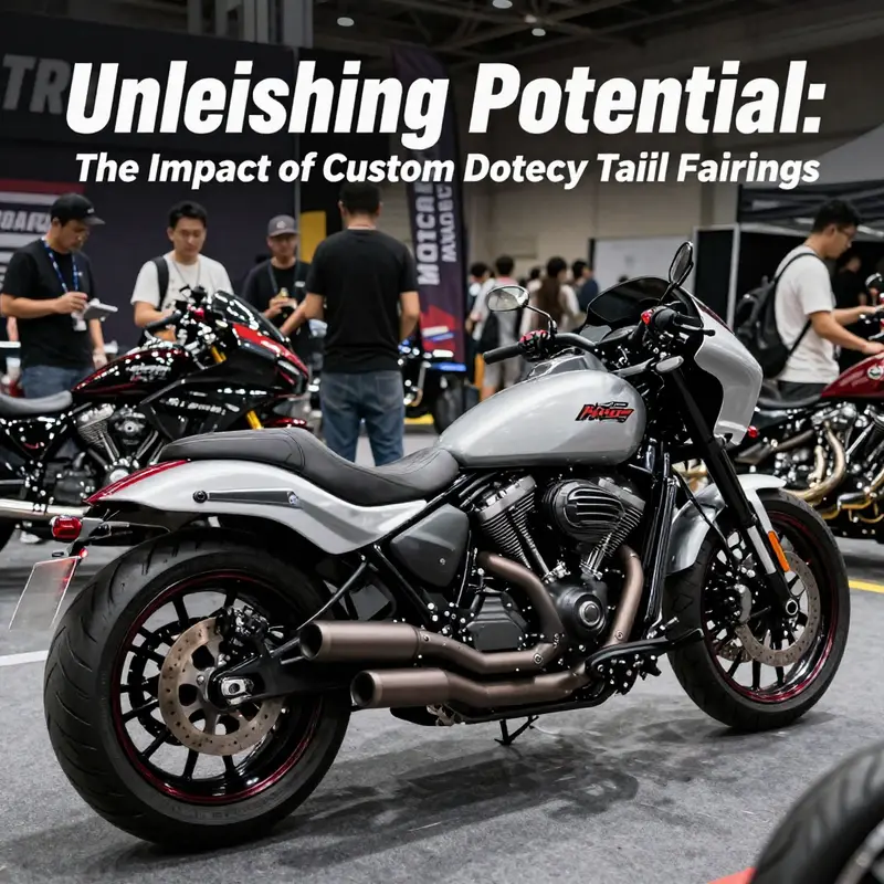 A selection of custom motorcycle tail fairings tailored for specific models, enhancing both style and performance.