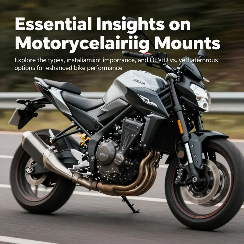 A motorcycle with fairing mounts displayed prominently, showcasing efficient design and functionality.