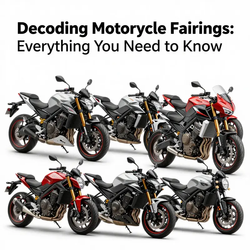 An overview of a motorcycle highlighting the fairing’s aerodynamic design.