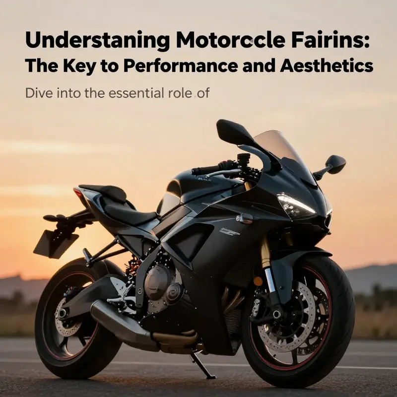 A motorcycle with stylish fairings set against a vibrant sunset, representing speed and aesthetics.