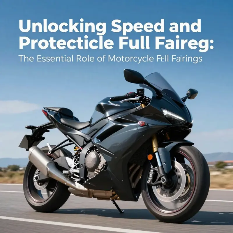 A motorcycle featuring a full fairing, showcasing its aerodynamic design crucial for efficiency and high-speed performance.