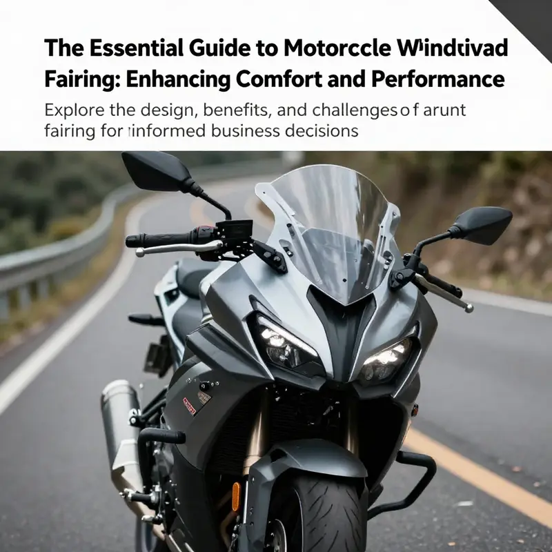 A motorcycle with a sleek windshield fairing on a scenic route, embodying freedom and performance.