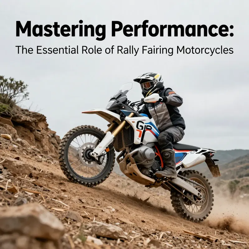 The aerodynamic design of rally fairings enhances motorcycle stability and performance.