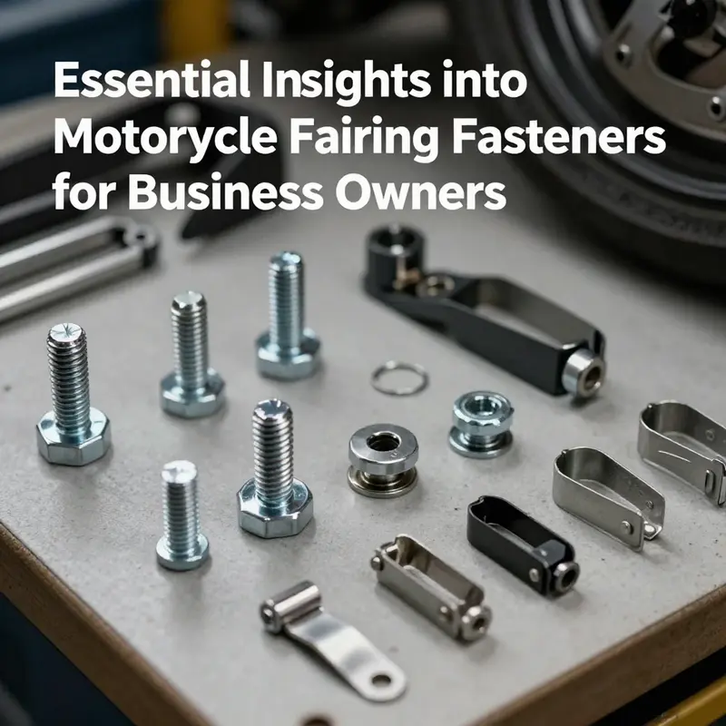 Various motorcycle fairing fasteners essential for securing bodywork.