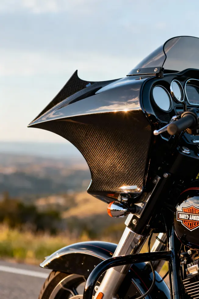 The aerodynamic design of batwing motorcycle fairings enhances performance and reduces wind fatigue.