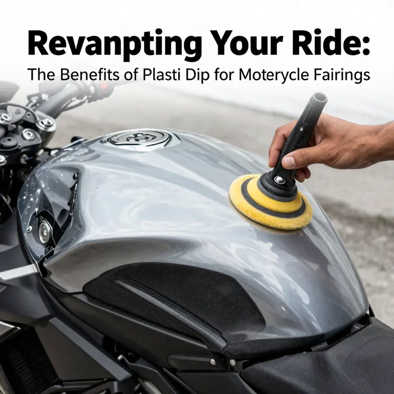 A motorcycle fairing flaunting the vibrant colors and protective aspects of Plasti Dip.