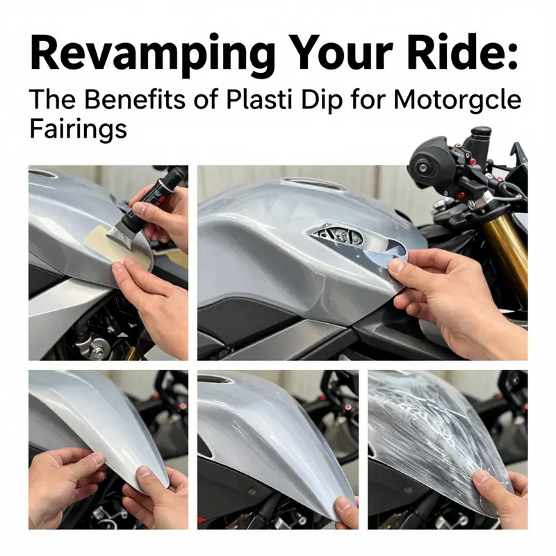 A motorcycle fairing flaunting the vibrant colors and protective aspects of Plasti Dip.